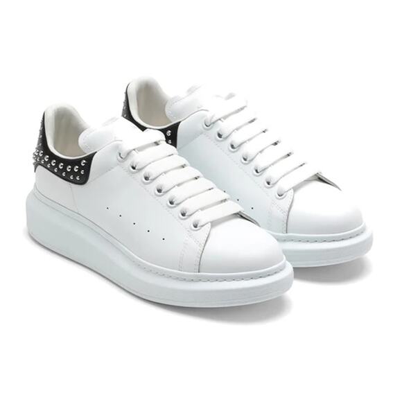 ALEXANDER MCQUEEN Studded Oversized Sneaker White Black Sz 42 / 9 - Picture 1 of 13